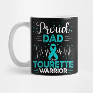 Proud Dad Of A Tourette Warrior Tourette Syndrome Awareness Mug